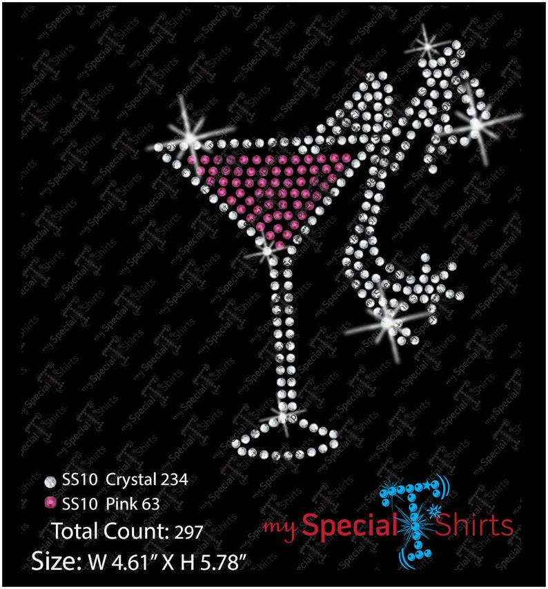 Download Martini and Shoe Rhinestone Design Instant Download ...