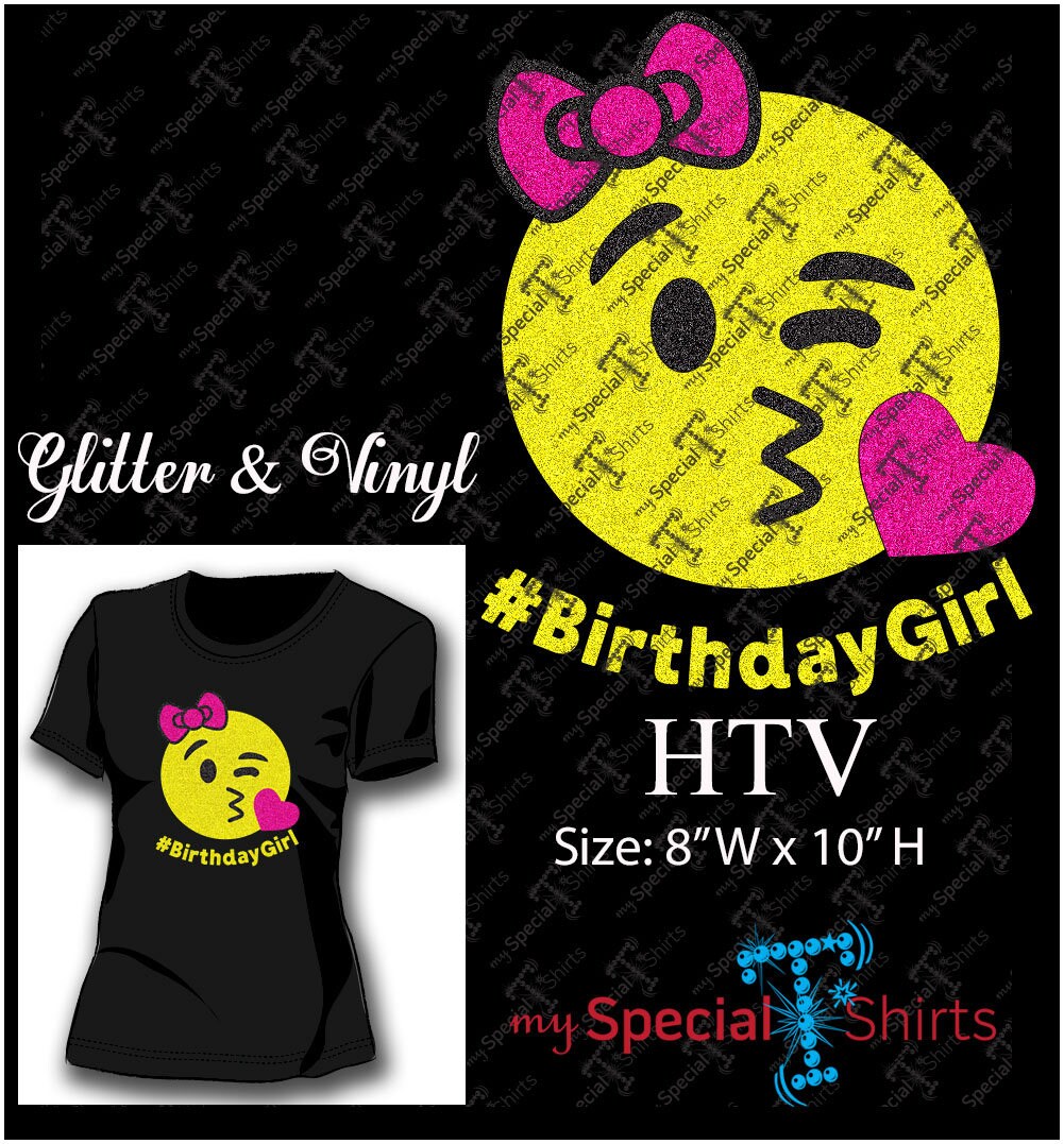 Download Birthday Girl Emoji Happy Emoji Kiss Instant Download Vector | Etsy