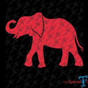 Red Elephant SVG Instant Download, Digital Download (svg, dxf .eps) HTV Transfer cut file