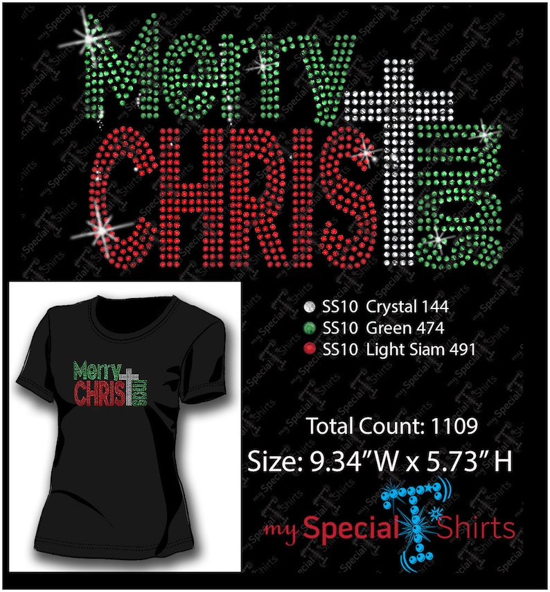 Download Merry Christmas SVG Instant Download Rhinestone Design | Etsy