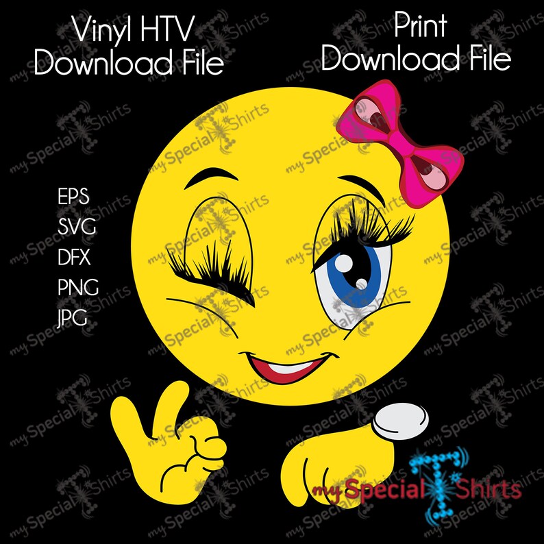 Download Beautiful Girl Emoji 2 SVG and Print Instant Download ...