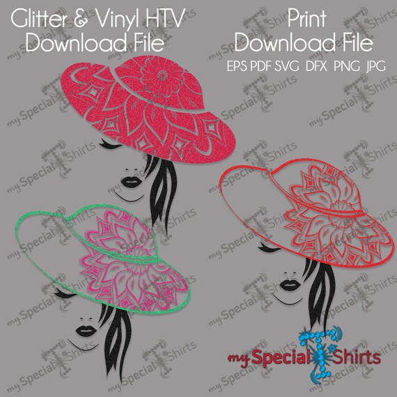 Lady in Mandala Hat Bundle SVG Instant Download Vinyl Design | Etsy