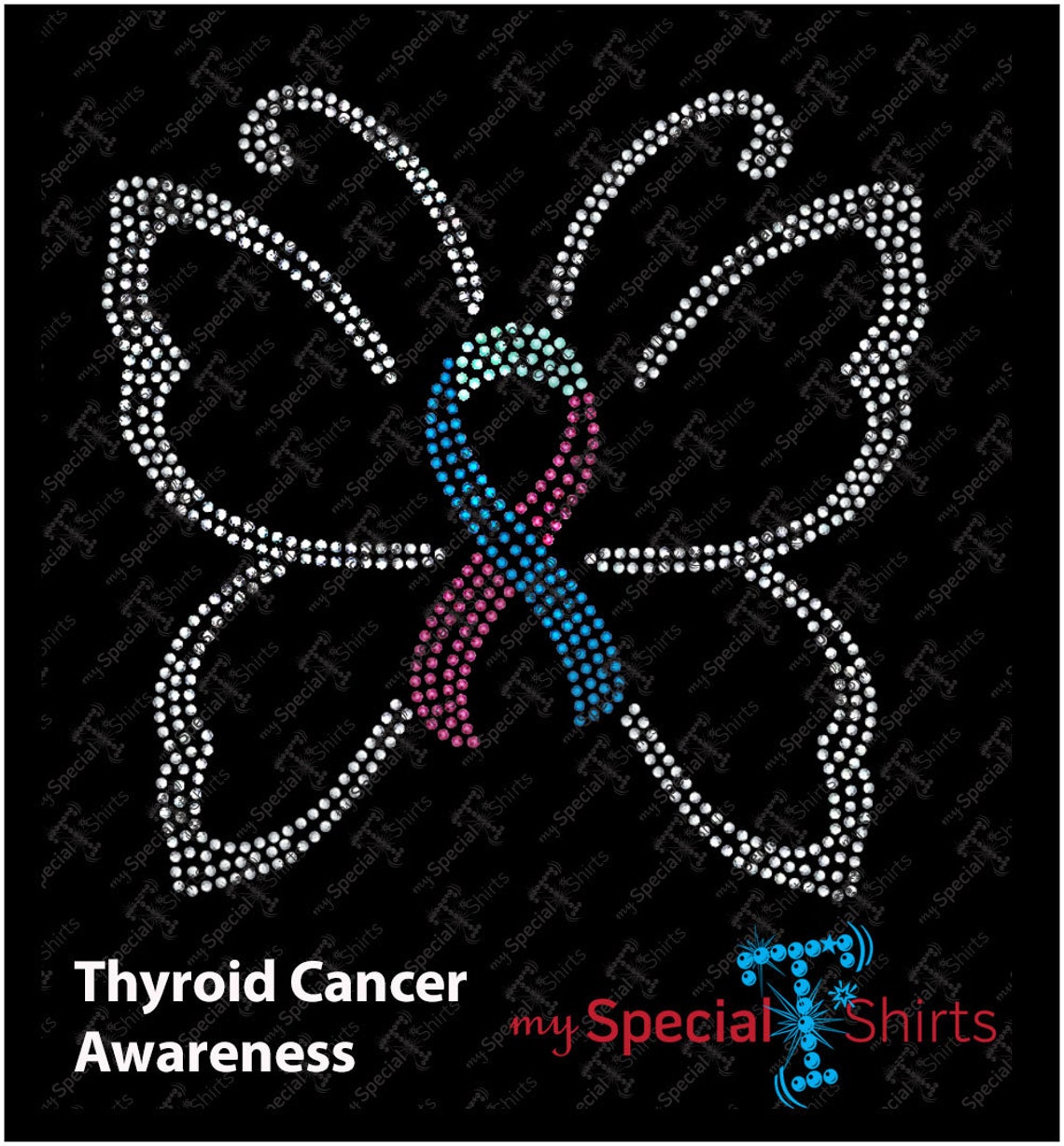 Thyroid Cancer Awareness Ribbon SVG Instant Download Vector Etsy