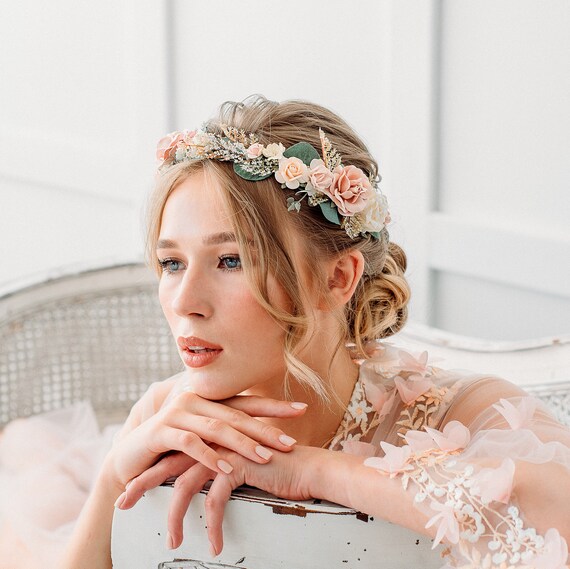 flower crown for wedding bride