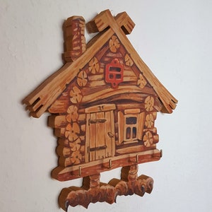 Sleutelhouder, heksenhut, bestelling, MDF-plaat, handgemaakt, cadeau-idee, acryl op hout, gif, vochtbescherming, schilderen, acryl, aquarel.