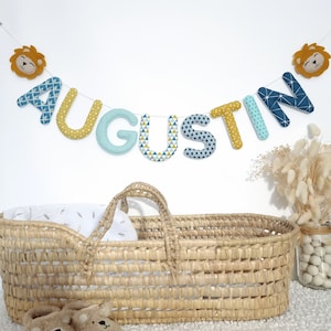 Decoración de habitación infantil Guirnalda con nombre personalizada Regalo de nacimiento de niña o niño