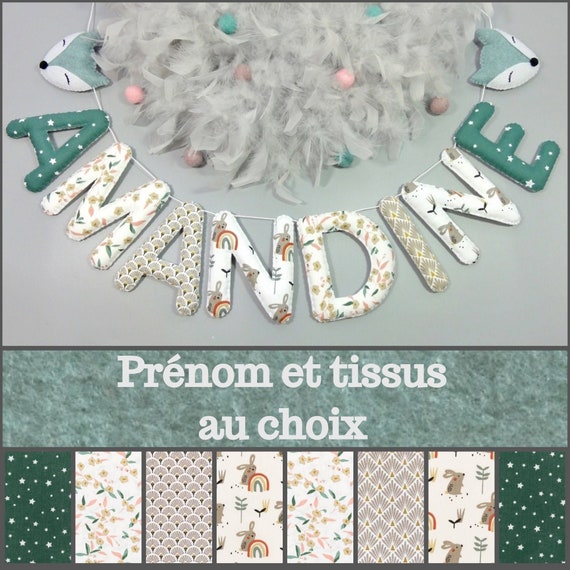 Guirlande Prenom Decoration Chambre Bebe Cadeau Naissance Etsy France