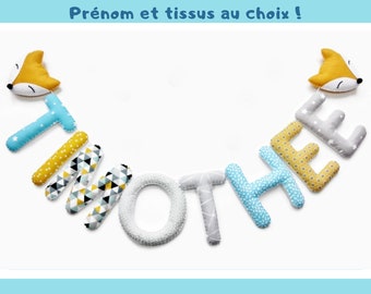 Guirlande prénom pour cadeau naissance bébé