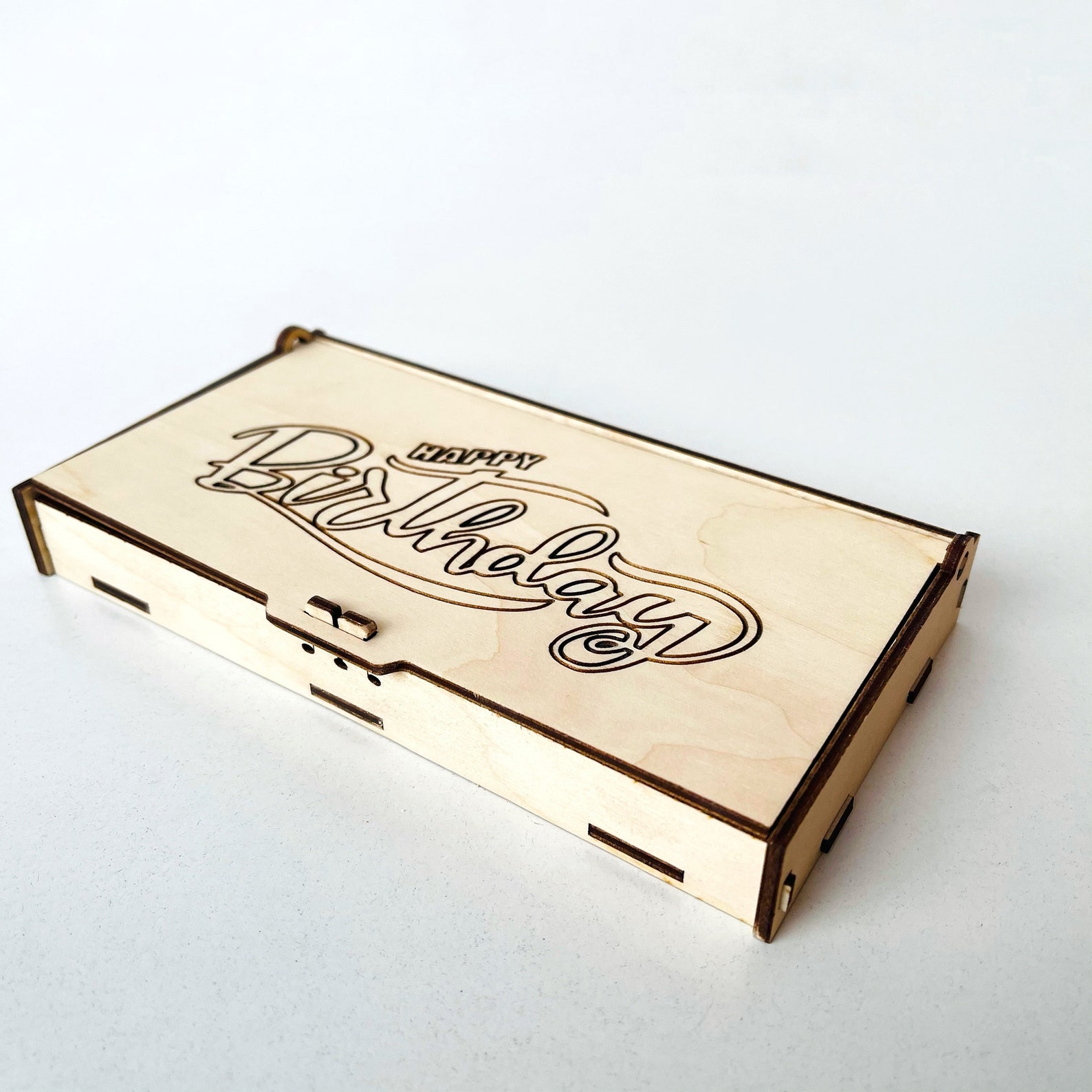 Personalised Wooden Money Gift Box. Gift Box for Cash. Money Gift