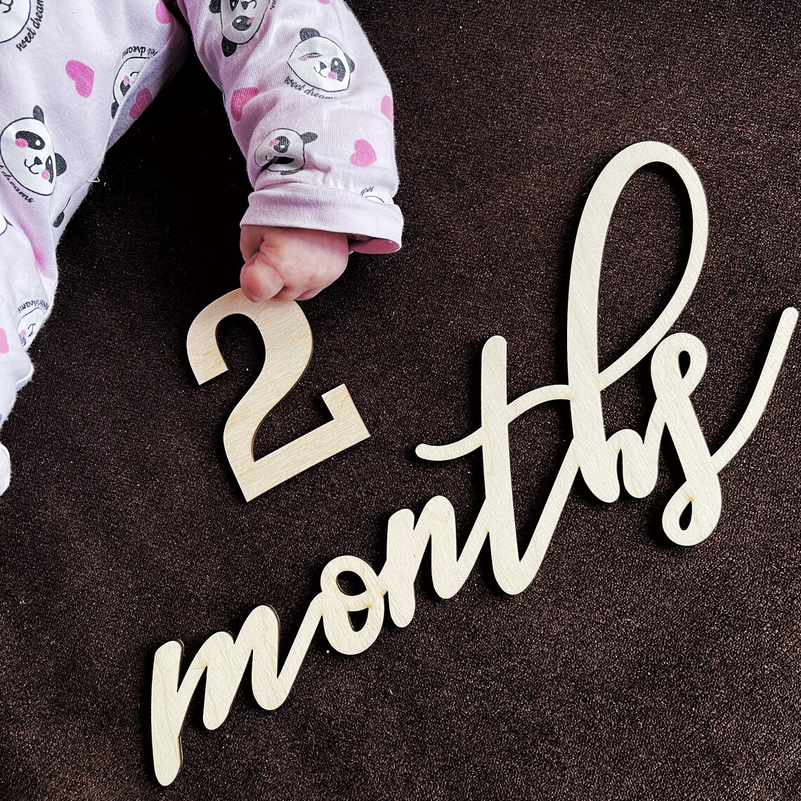 Wooden Milestone Numbers for First Year. Memorial Cards Baby - Etsy