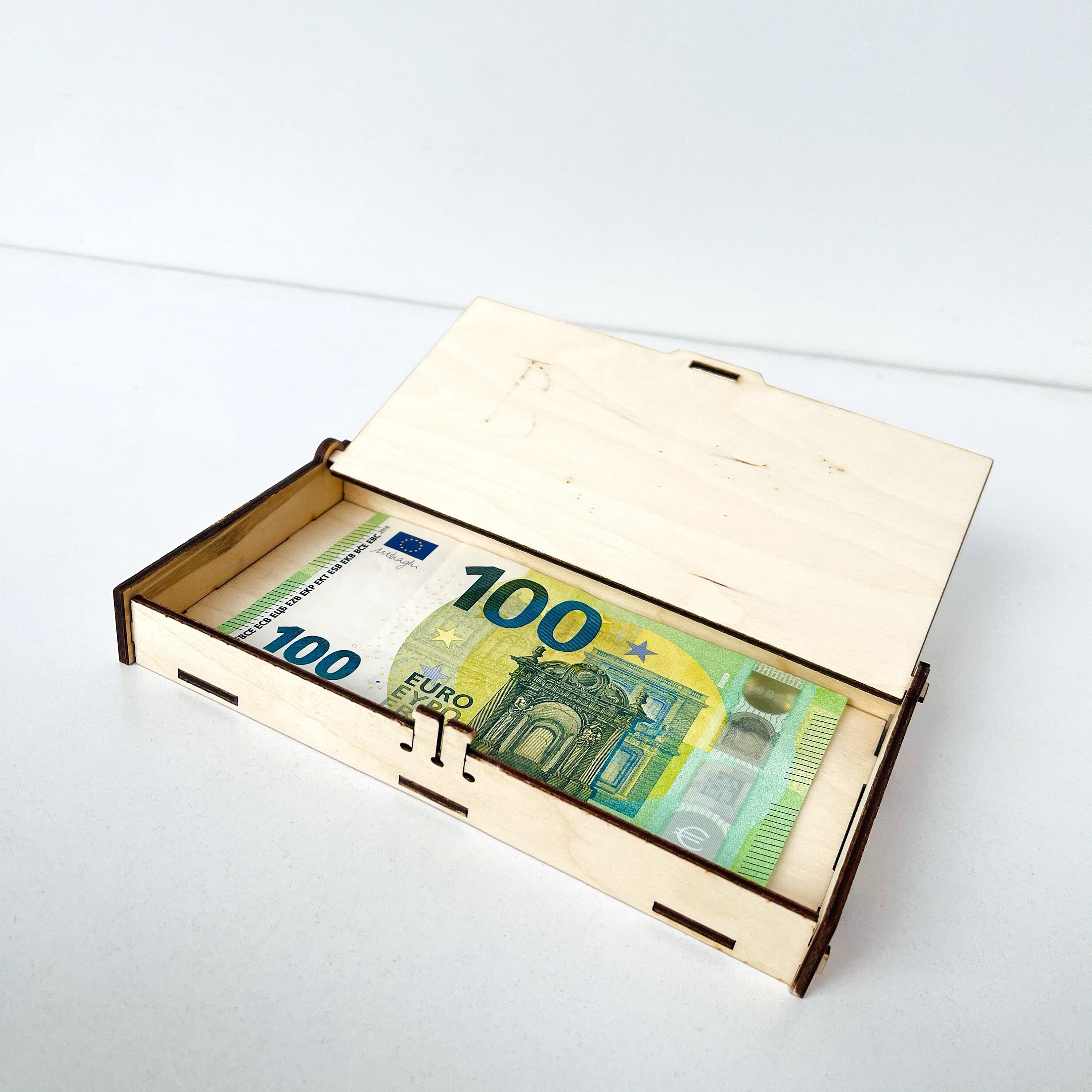 Personalised Wooden Money Gift Box. Gift Box for Cash. Money Gift