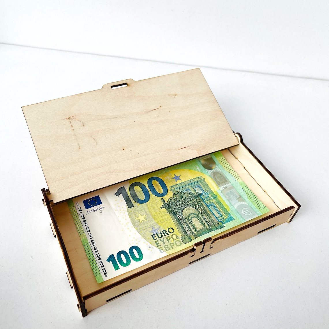 Personalised Wooden Money Gift Box. Gift Box for Cash. Money Gift