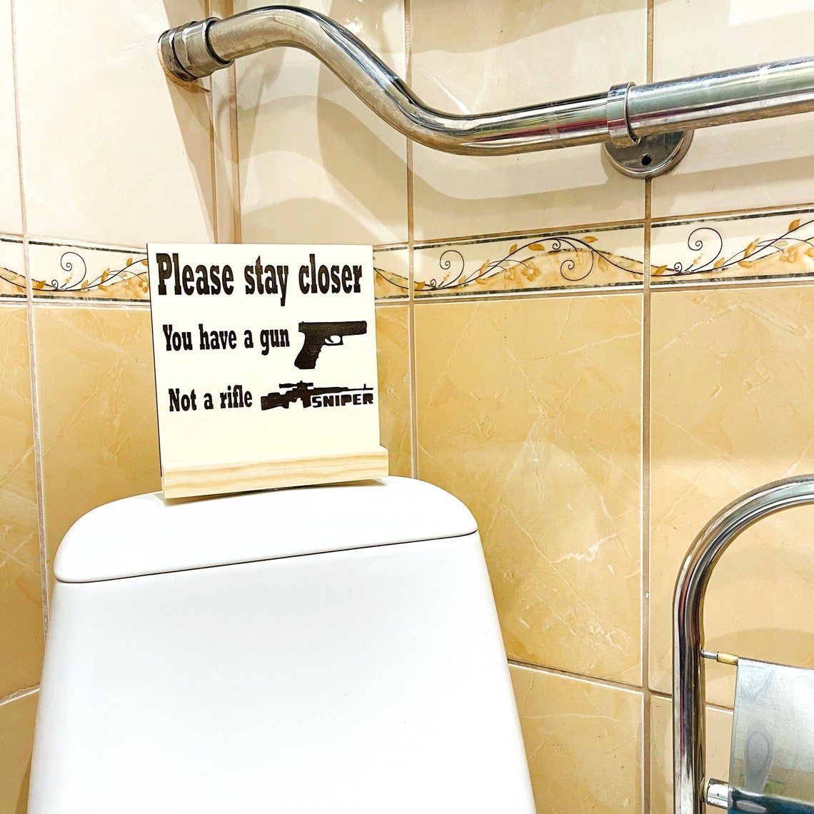 TOGEVAL WC Türschild Holz - Mediterrane Wanddeko Für Badezimmer Mit Maritimem Flair