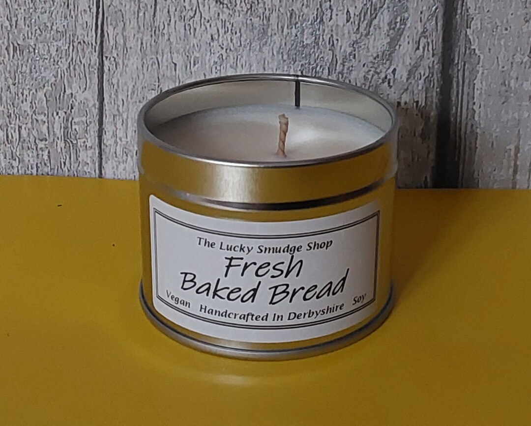 Fresh Bread Candle Tin Container Soy Wax 100g Selection Tin Colors