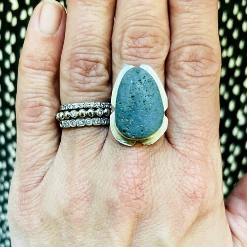 Oval Leland blue stone shops ring