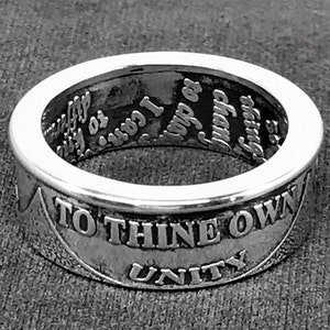 Sobriety Coin Ring: 999 Pure Silver Recovery Gift