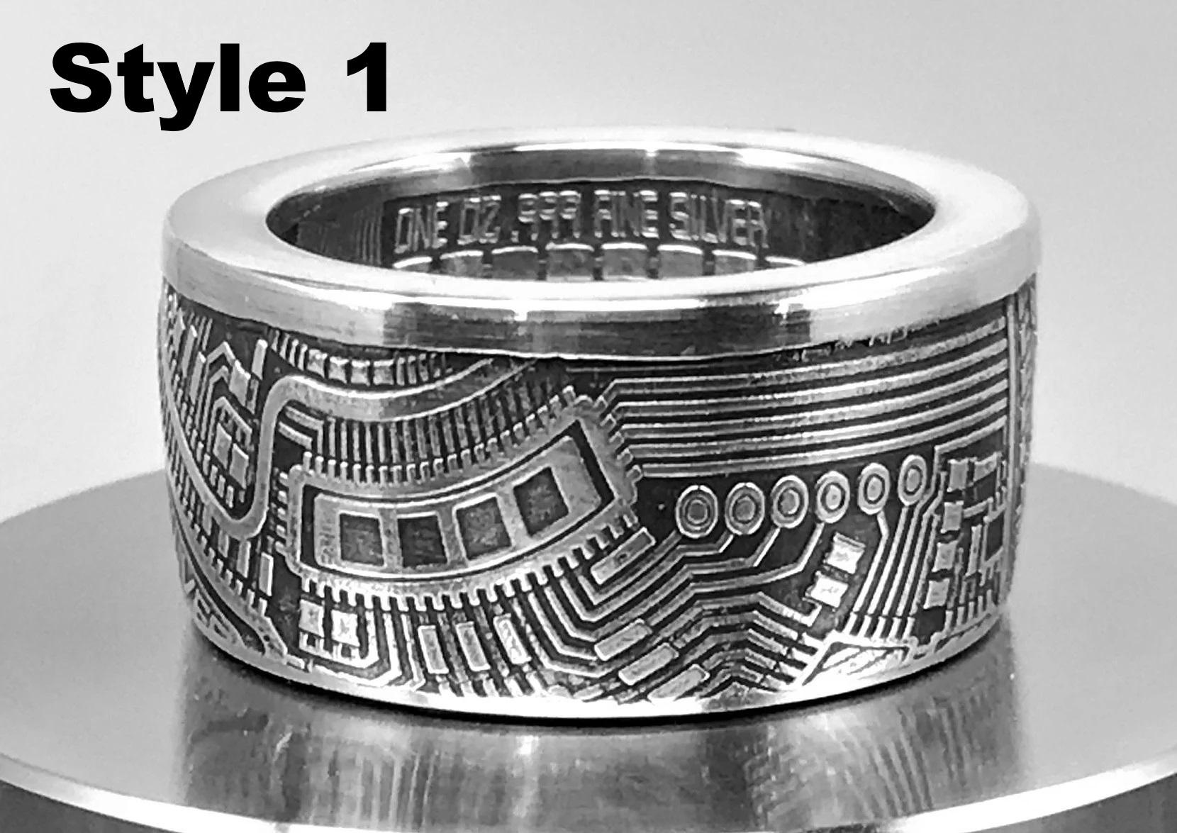 Pure Silver Bitcoin Ring: Commemorative Coin, Tech Gift - Etsy Israel