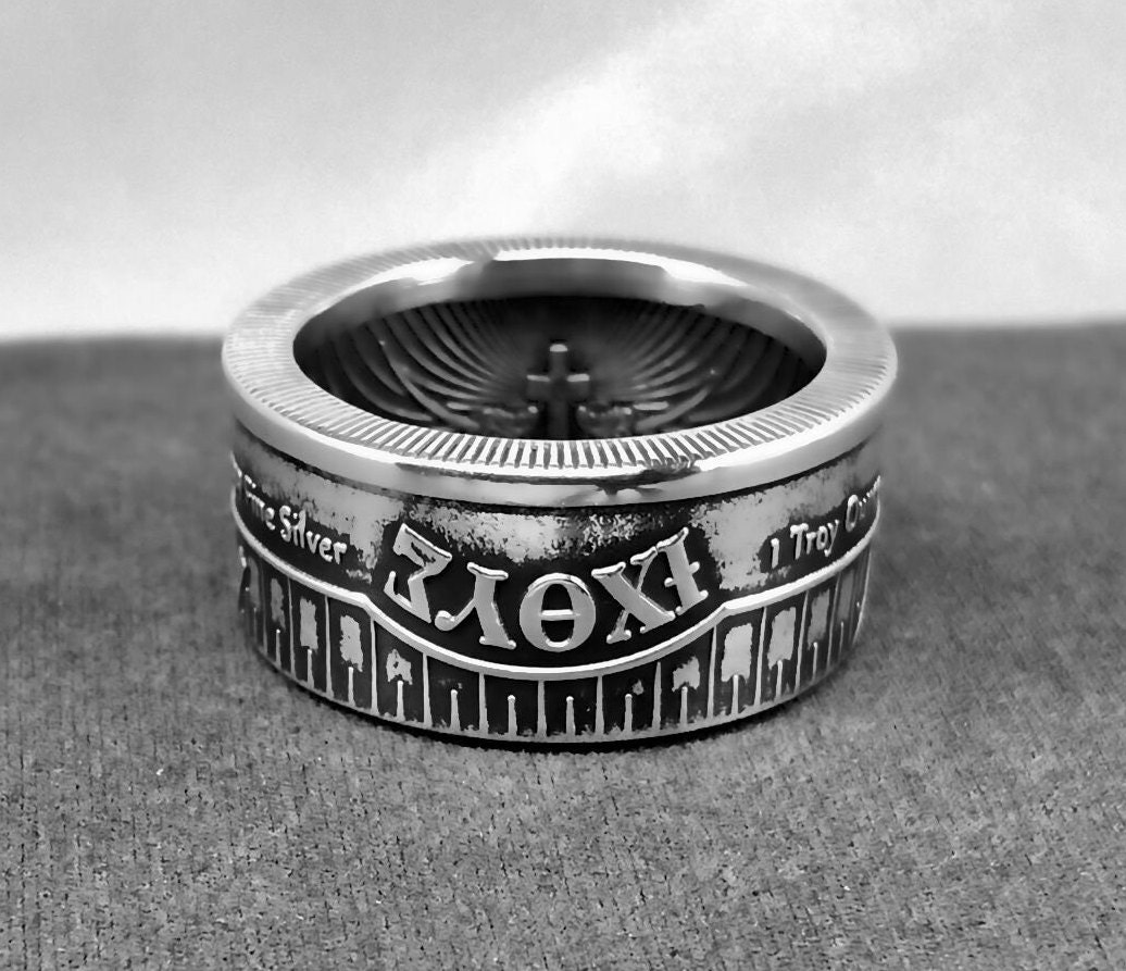 Coin ring sale studio etsy
