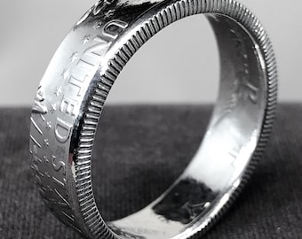 1964 Kennedy Silver Half Dollar Coin Ring - Options