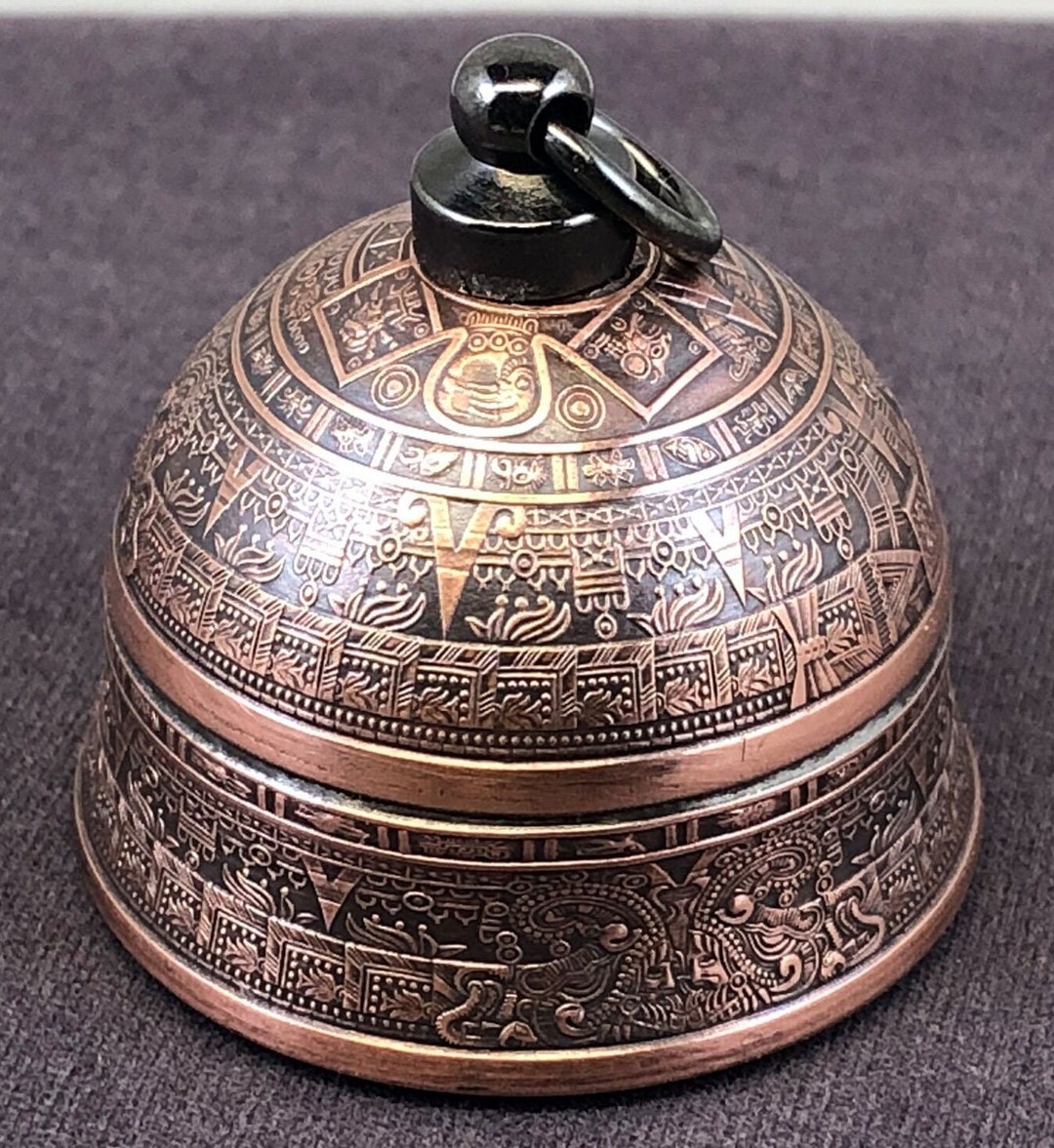 Aztec Calendar Copper Motorcycle Collectable Bell - Made From Two, 1 ...