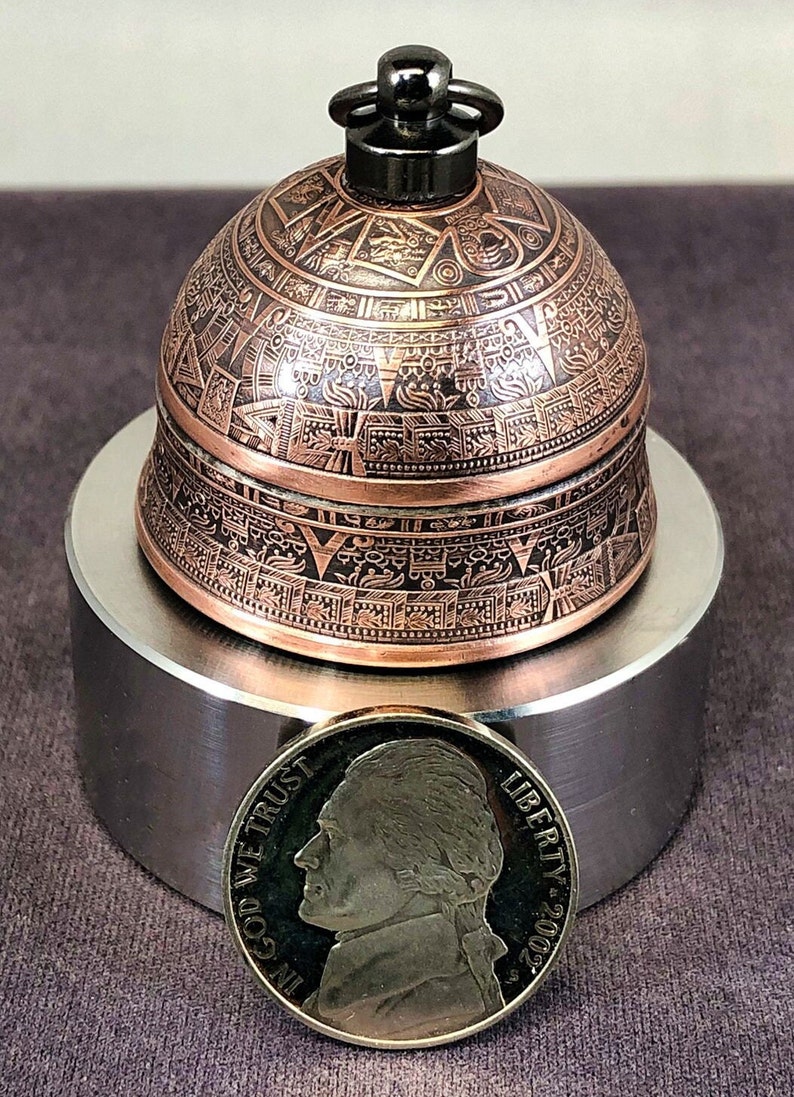 Aztec Calendar Copper Motorcycle Collectable Bell - Made From Two, 1 ...