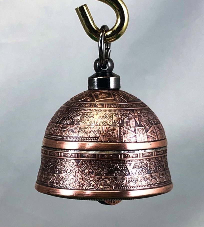 Aztec Calendar Copper Motorcycle Collectable Bell - Made From Two, 1 ...