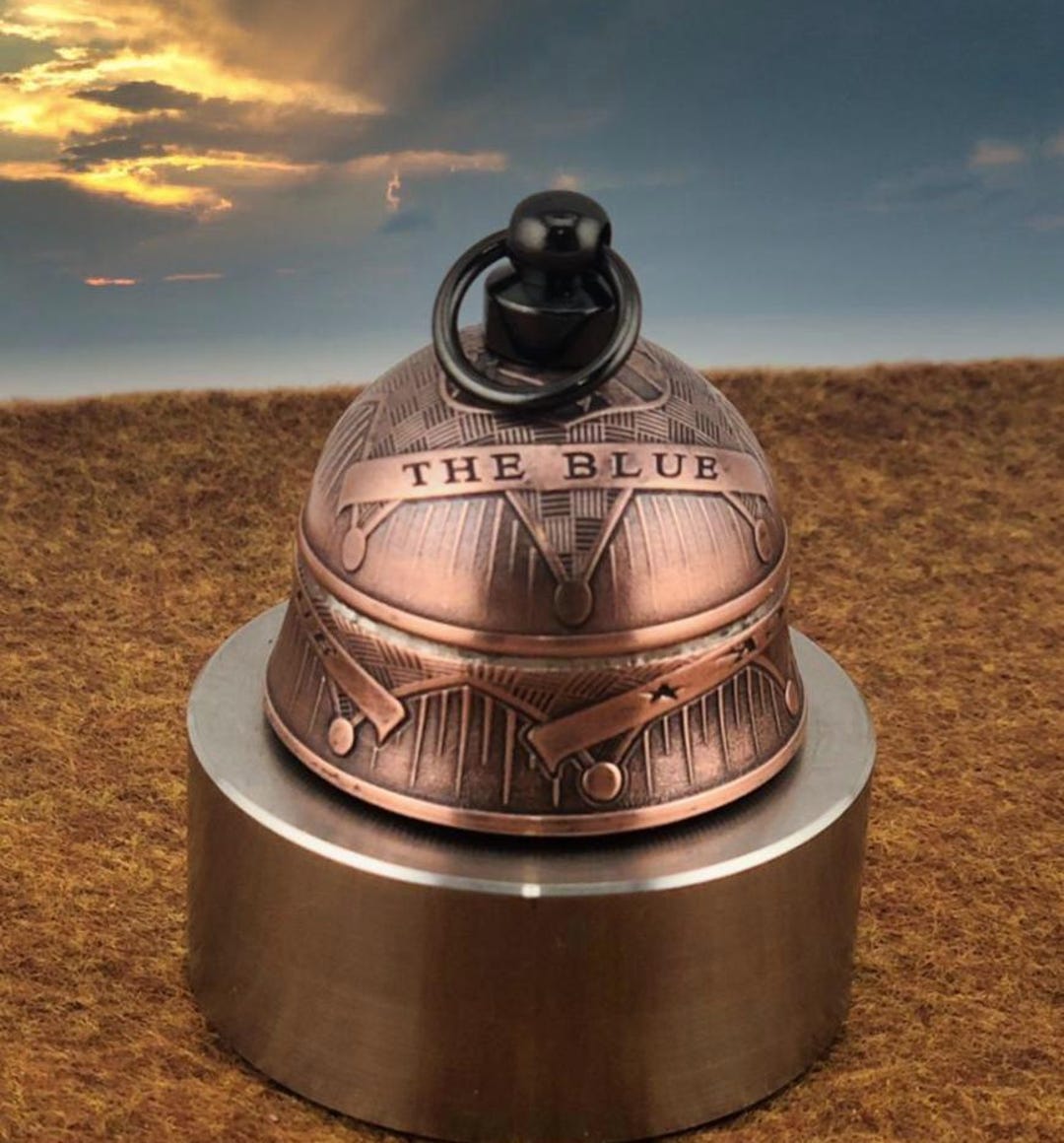 Token Bells Aged Copper Motorcycle Bell: Back the Blue Tokens, Handmade Gremlin ...