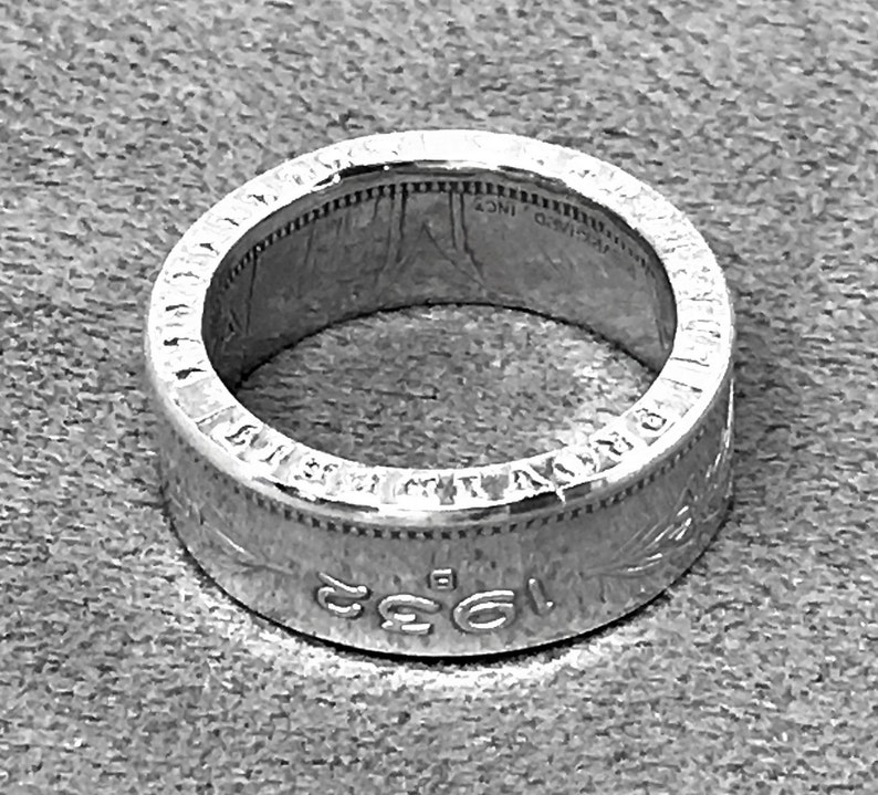 Helvetia Switzerland 1932 Swiss 5 Francs Silver Coin Ring
