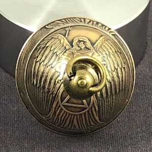 Angel Motorcycle Bell - Gremlin Bell - Inside Wording - Guardian Angel at My Side to Light and Guard to Rule and Guide- 2 Token Bell