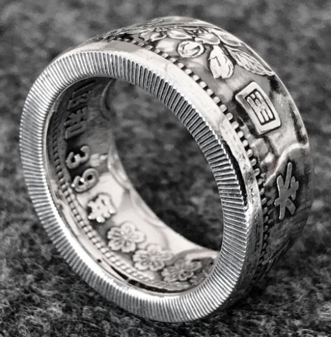 1964 Tokyo Olympics Sterling Silver Coin Ring – Japanese Yen Statement ...