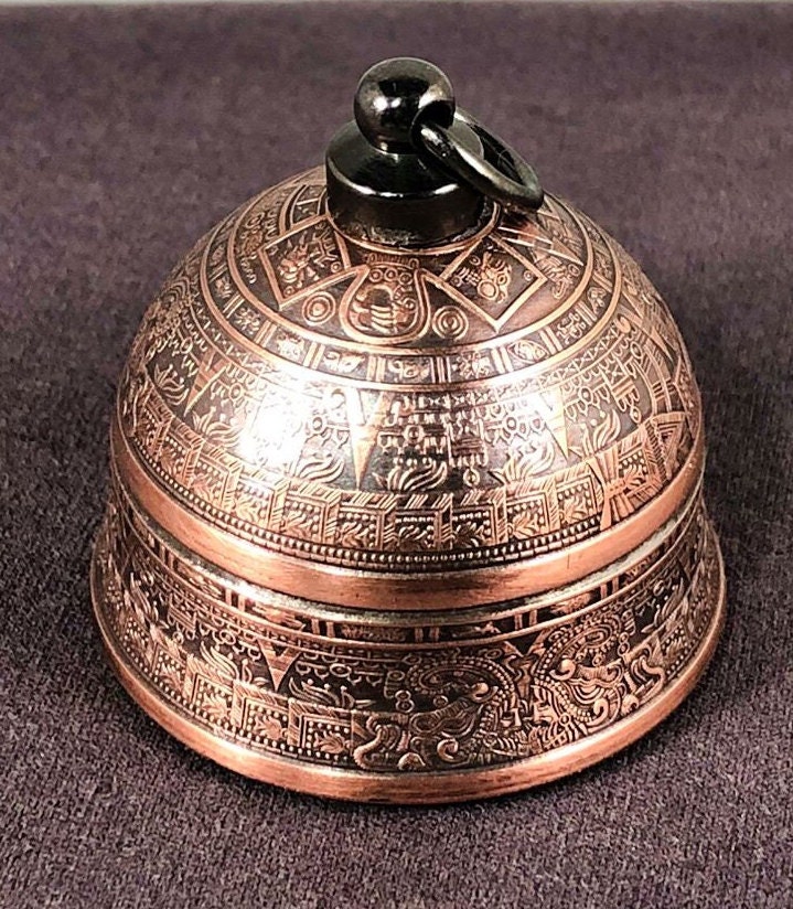 Aztec Calendar Copper Motorcycle Collectable Bell - Made From Two, 1 ...