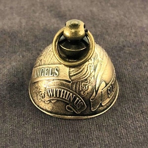 Motorcycle Angel Bell - Made from ONE Angel Medallions - Also available in a Different Listing Using Two Medallions