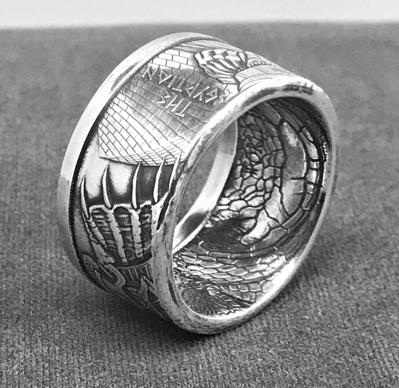 Pure Silver Ring World of Dragons Series Egyptian Dragon - Etsy