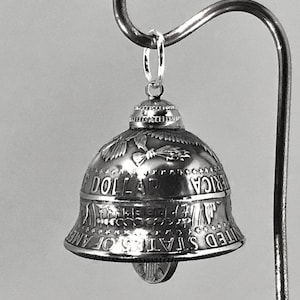 Assorted Coin Bells - This Bell Features a Pair of Eagle Back Kennedy Half Dollars - The Bells Crown Style May Vary Slightly