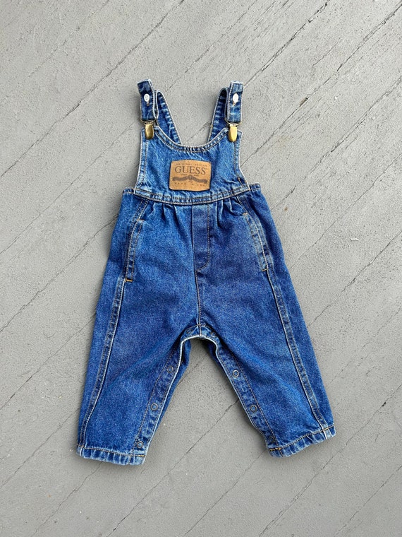 Rare Vintage Guess Baby Denim Overalls 80s 90s Design… - Gem
