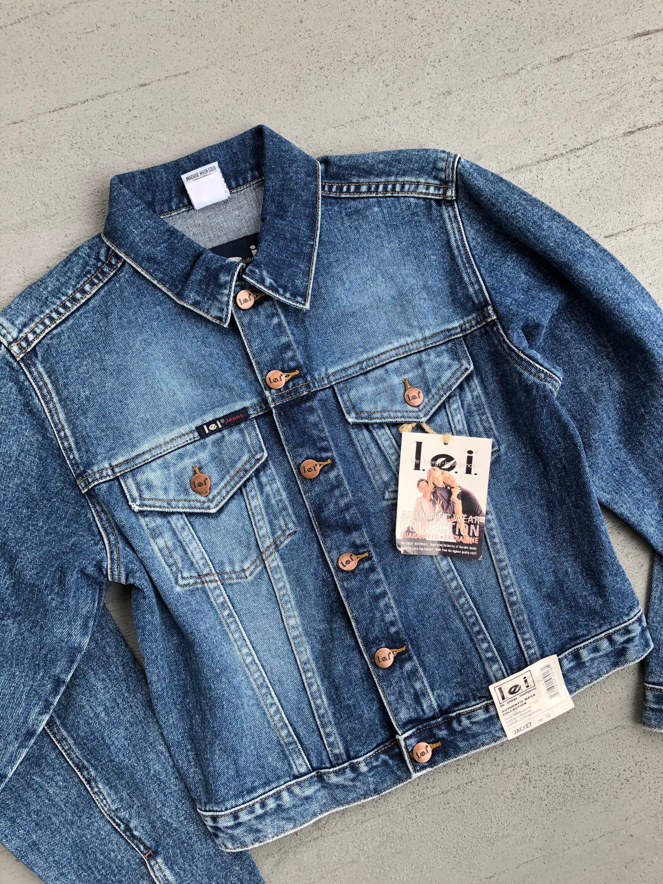 L.E.I. Vintage Denim Jacket NOS // Medium Jean Jacket With Tags - Etsy