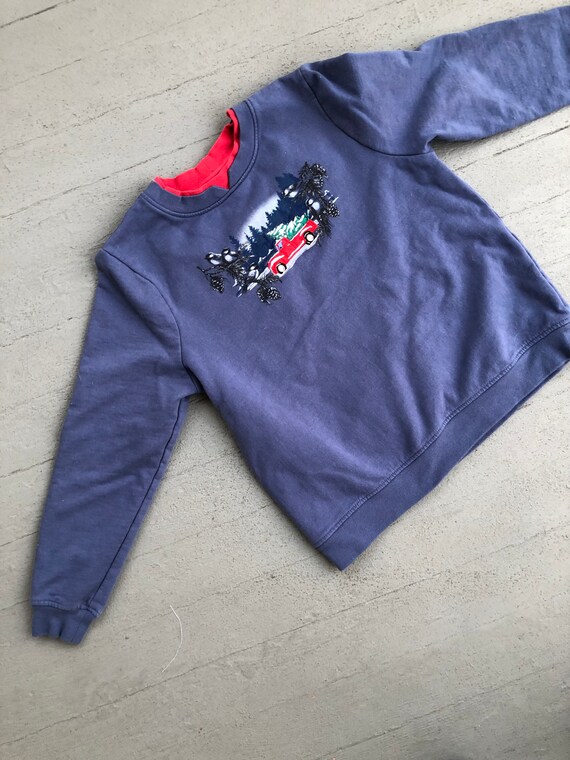 Red Truck Evergreen Patterned Pullover Small Peti… - image 8