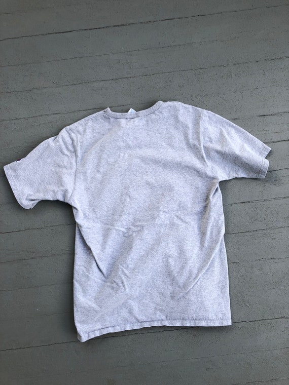 Vintage Champion Logo Gray Basic TShirt Medium 70… - image 9