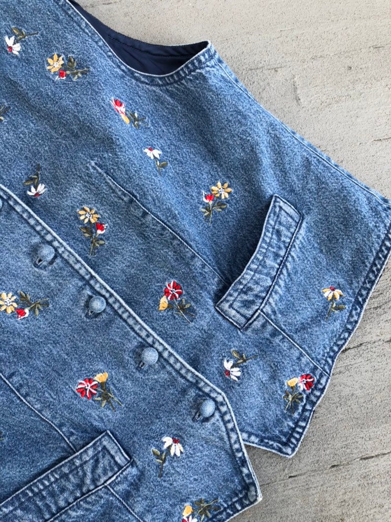 80s jean vest