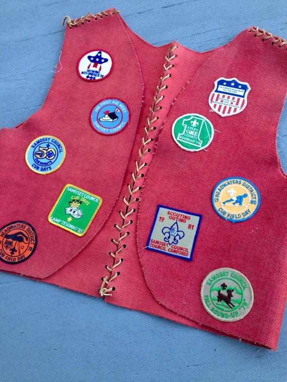 Vintage 70s 80s Handmade Boy Scout Leader Vest //… - image 2