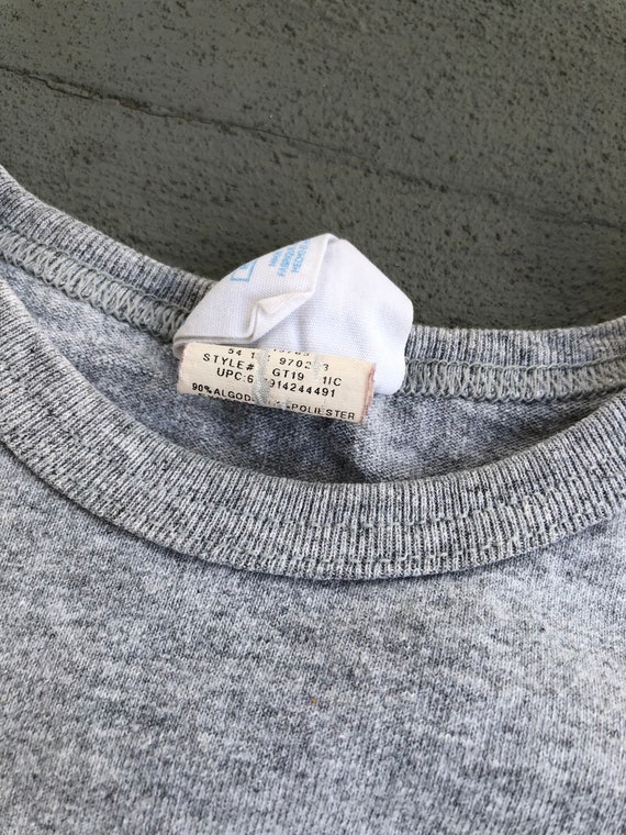Vintage Champion Logo Gray Basic TShirt Medium 70… - image 4