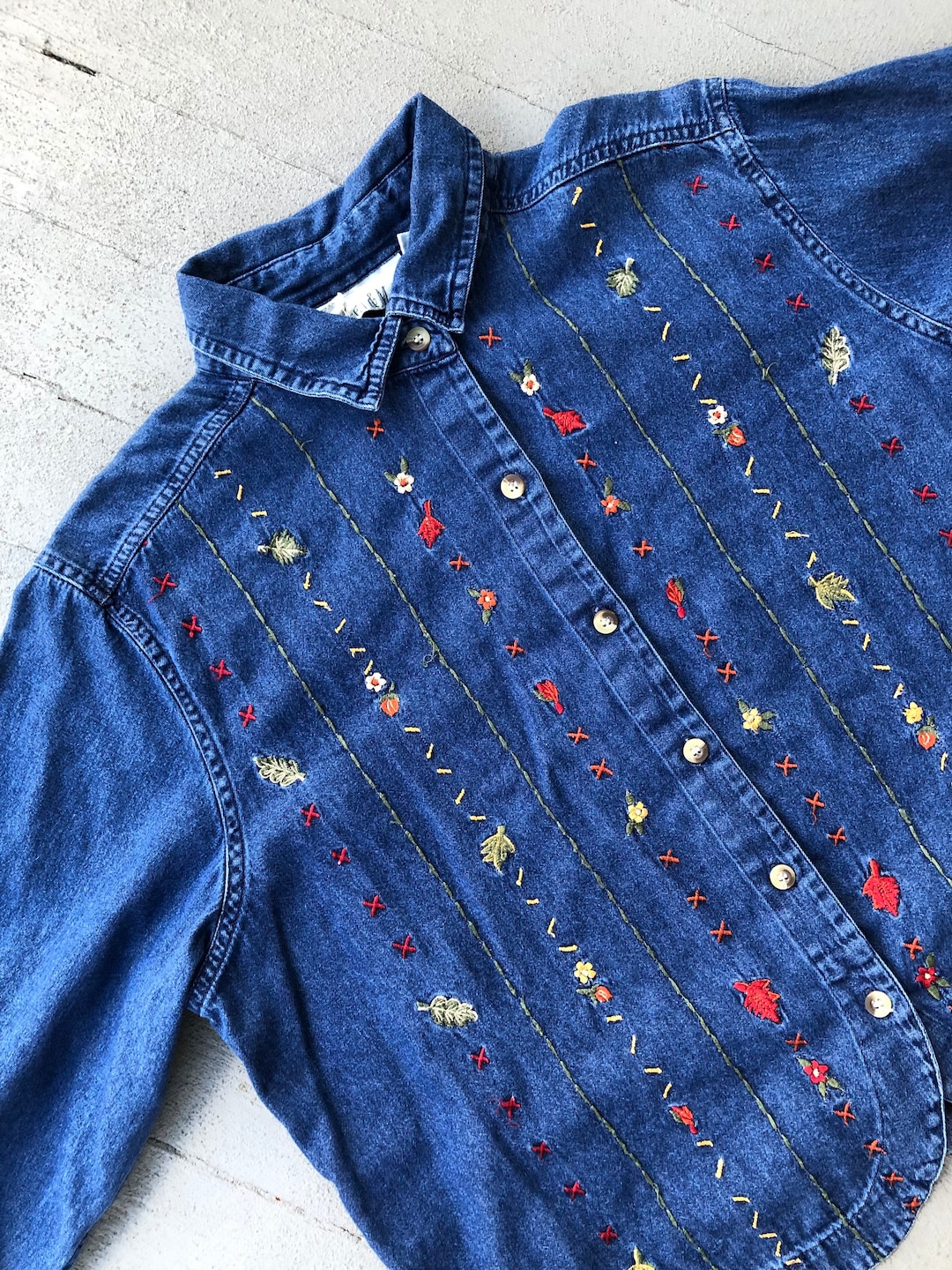 クラネ紙タグ付き⭐️VINTAGE FLOWER EMBROIDERY SHIRT クラネ紙タグ付き⭐️VINTAGE FLOWER EMBROIDERY SHIRT
