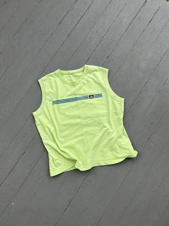 Vintage Green Adidas Tank Athletic 80s Lime