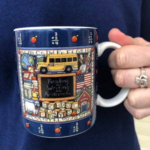 Vintage Lang and Wise Collector Mug Boxed Teacher 90s School Days Susan Winget 1996