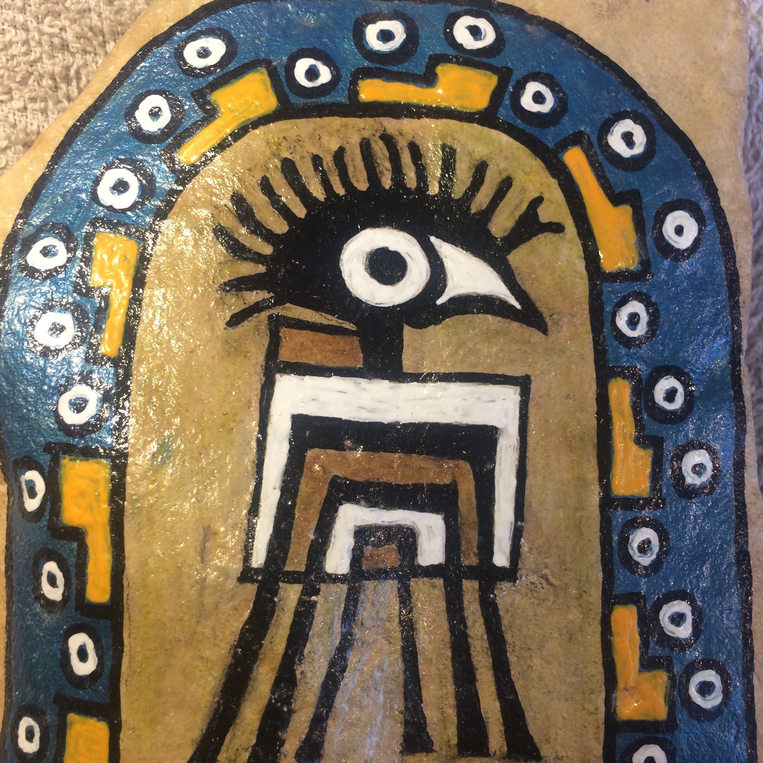 Petroglyph: Condor Symbol based upon Moptives from the pre-columbian Indians