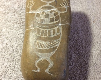 Petroglyph: 4 Mystic Shamans based upon Motives of Hopi Indians Rock Art
