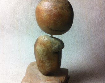 Minimalistic Stone Sculpture:  Guardian Angel / Protective Spirit