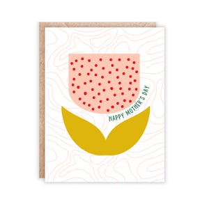 Abstract Tulip Mother&#39;s Day Card: Floral Greeting Card