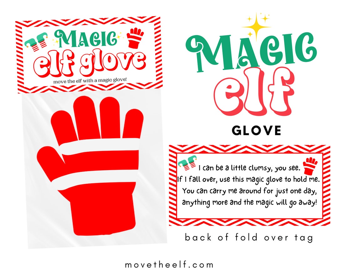 Magic Elf Glove Elf Props Elf Prop Ideas Move the Elf Magic Glove Red