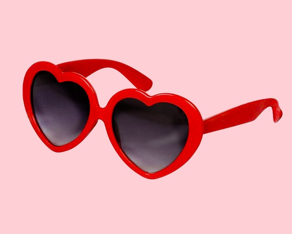 heart shaped sunglasses etsy
